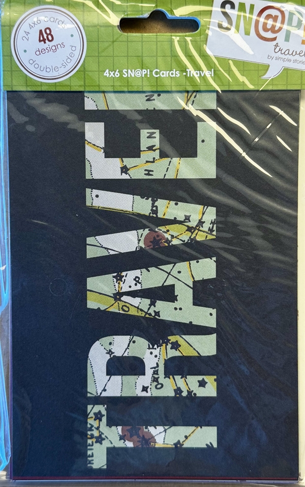 Simple Stories Sn@p Cards 4x6" - Travel (24 cards)