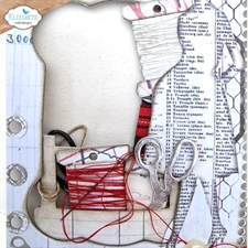 Elizabeth Crafts Planner Essentials - Die Set Sidekick 26 / Yarn Card w. Scissors (lille)