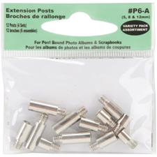 Screw Post Extenders for Scrapbooking Postbound Album - Value Pack 12 st.