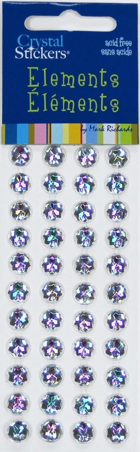 Selvklæbende Krystaller - Clear Rainbow Runde 8 mm