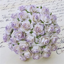 Wild Orchid Crafts - Paper Roses 10mm / 2-Tone Lilac (50 stk.)
