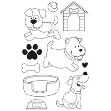 Artemio Clearstamp Set - Family Friends / Dogs