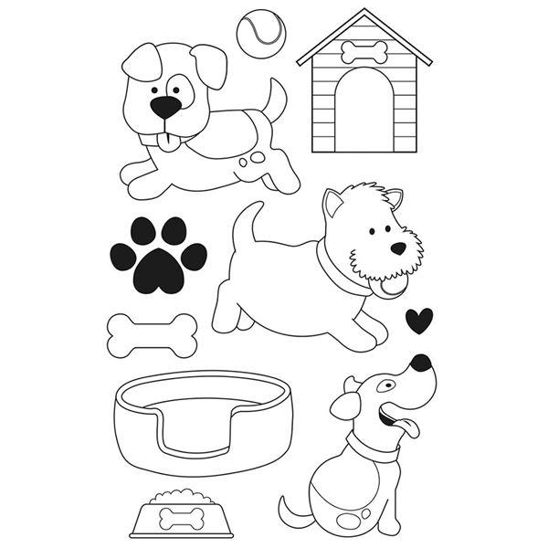 Artemio Clearstamp Set - Family Friends / Dogs