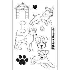 Artemio Clearstamp Set - Family Friends / Jack Russels