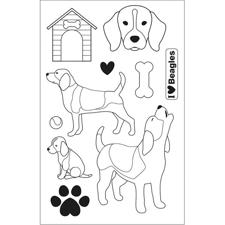 Artemio Clearstamp Set - Family Friends / Beagles
