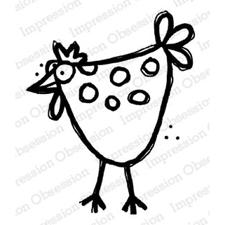 IO Stamps Cling Stamp - Chicken / Gertrude