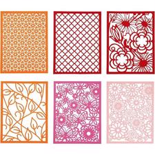 Blondekarton / Cardboard Lace Patterns -Røde Farver