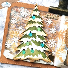 Elizabeth Crafts Art Journal Specials Die Set - December White