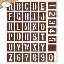 Elizabeth Crafts Planner Essentials Die Set - Stencil Alphabet