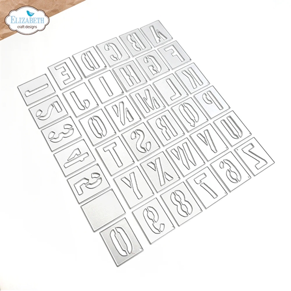 Elizabeth Crafts Planner Essentials Die Set - Stencil Alphabet