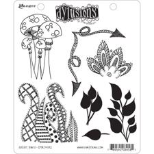 Cling Rubber Stamp Set - Dylusions / Doodle Parts