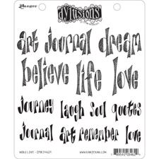 Cling Rubber Stamp Set - Dylusions / Word Love