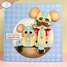 Elizabeth Crafts Die - Meet The Mice Good Times / Scooter with Sidecar