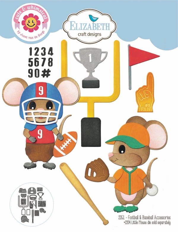 Elizabeth Crafts Die - Meet The Mice Good Times / Football & Baseball Accessories