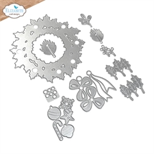 Elizabeth Crafts Die - Festive Holly Collection / Holiday Wreath
