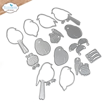 Elizabeth Crafts Die - Festive Holly Collection / Festive Robin