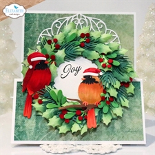 Elizabeth Crafts Die - Festive Holly Collection / Festive Robin