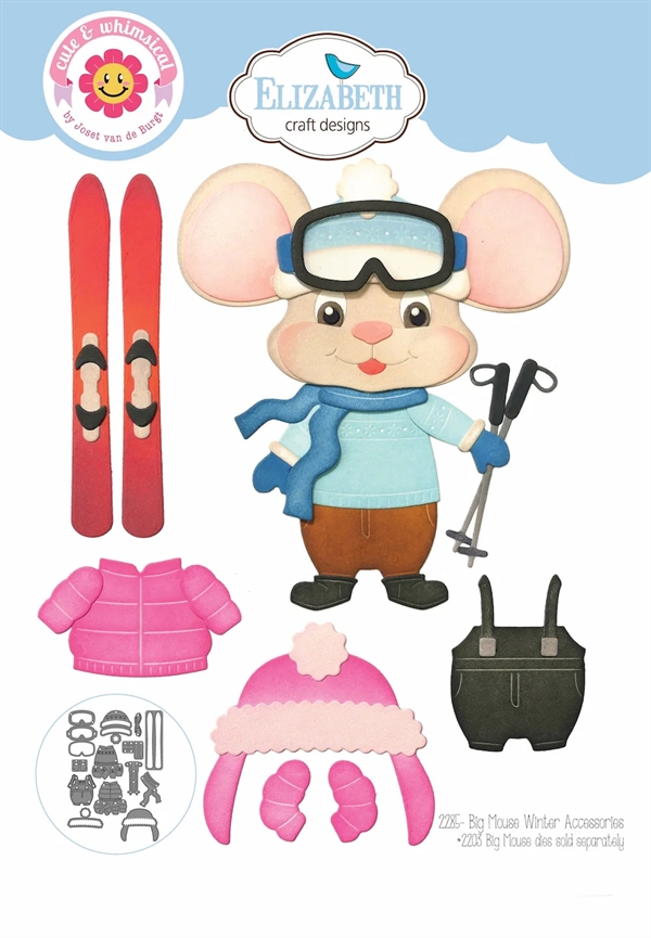 Elizabeth Crafts Die - Meet The Mice / Big Mouse Winter Accessories