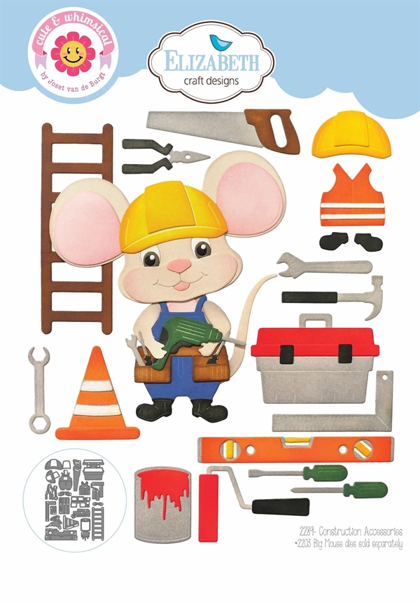Elizabeth Crafts Die - Meet The Mice / Construction Accessories