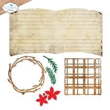 Elizabeth Crafts Die Set - Golden Season Collection / Book of Christmas Square