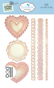 Elizabeth Crafts Die - Everyday Elements / Lace, Heart & Doily