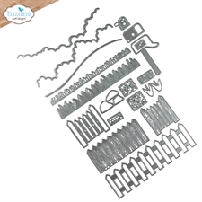 Elizabeth Crafts Die - Dog Days / Garden Edges and Fence