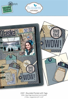 Elizabeth Crafts Everyday Memories Die Set - Rounded Pocket with Tags