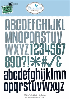 Elizabeth Crafts Everyday Memories Die Set - Tall & Bold Alphabet