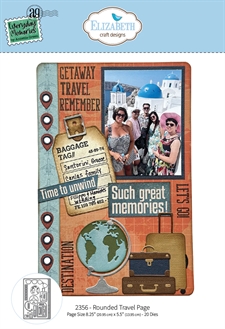 Elizabeth Crafts Everyday Memories Die Set - Rounded Travel Page 