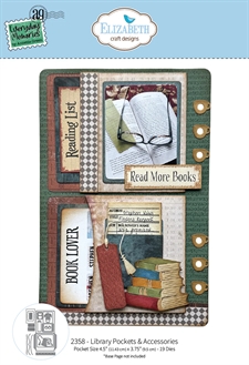 Elizabeth Crafts Everyday Memories Die Set - Library Pockets & Accessories