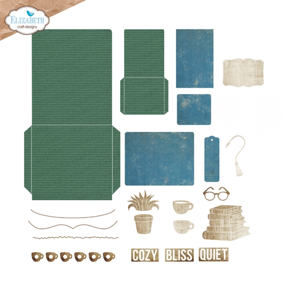 Elizabeth Crafts Everyday Memories Die Set - Library Pockets & Accessories