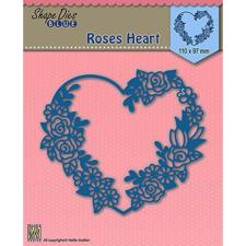 Nellie Snellen Shape Die BLUE - Roses Heart