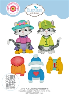 Elizabeth Crafts Die - Meet the Cats / Cat Clothing Accessories