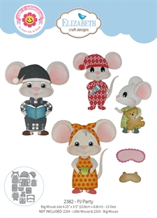 Elizabeth Crafts Die - Meet The Mice Snuggle Season / PJ Party