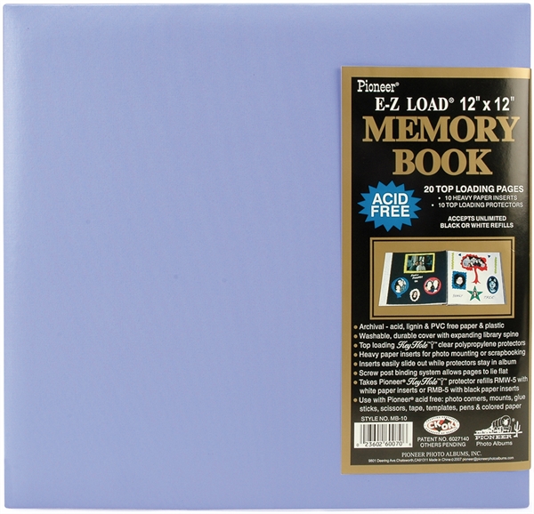 Pioneer Scrapbooking Album 12x12" - Postbound Leatherette / Lavender