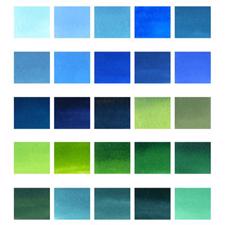 Zig Clean Color Real Brush Marker Set - 30/Pkg - Add.On Set B (blues/greens)