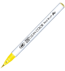 Zig Clean Color Real Brush Marker - Mid Yellow