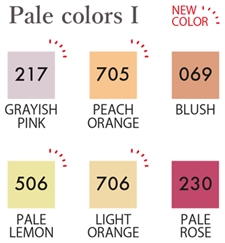Zig Clean Color Real Brush Marker Set - 6/Pkg / Pale Colors I