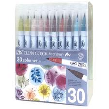 Zig Clean Color Real Brush Marker Set - 30/Pkg - Add.On Set A (bolds)