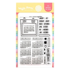 Waffle Flower Clear Stamp - Calendar