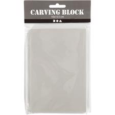 Carving Block (gummiplade) - 10 x 15,5 cm.