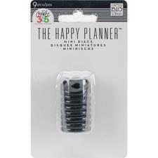 Happy Planner - Discs (ringe) MINI (0.75") Black (9 pcs)