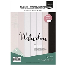 Vaessen Watercolor Trial Pack (Akvarelpapir prøvepakke) (A4 - 14 ark)