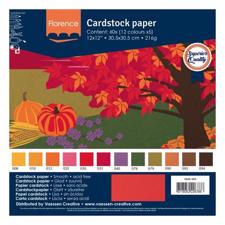 Vaessen Creative Florence 12x12" Cardstock Multipack Smooth - Autumn (60 ark)