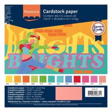 Vaessen Creative Florence 12x12" Cardstock Multipack Smooth - Brights (60 ark)