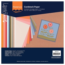 Vaessen Creative Florence 12x12" Cardstock Multipack Smooth - Scandinavian Colours (24 ark)