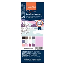 Vaessen Creative Florence 4½x12" Cardstock Multipack Smooth - Winter (60 ark) - (smalle ark)