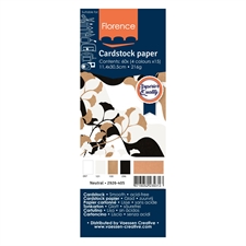 Vaessen Creative Florence 4½x12" Cardstock Multipack Smooth - Neutral (60 ark) - (smalle ark)