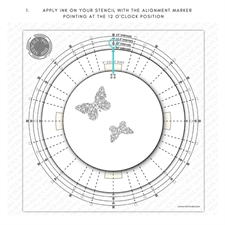 Sunbird Spark Stencils 360°™ - Stencil 8" / Abstract Butterflies