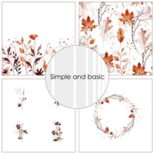 Simple and Basic Design Papers - Autumn Leaves (lille)